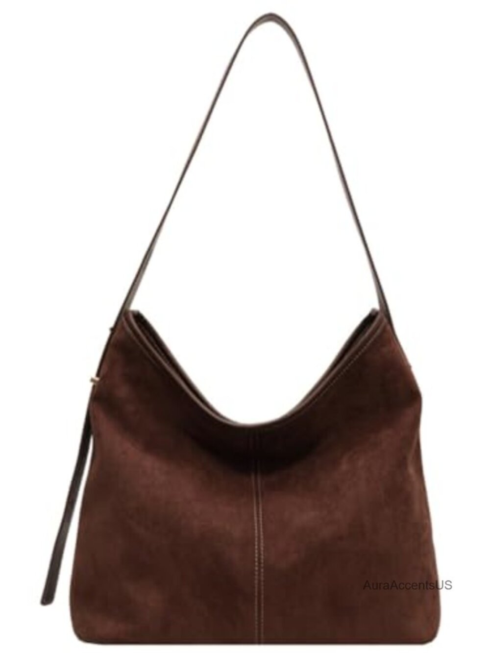 Suede Leather Hobo Bag Women Slouchy Shoulder Bag Crossbody Tote